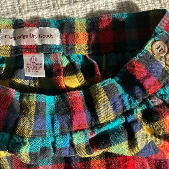 Cambridge Dry Goods skirt, full, sz 10, 💯 cotton, soft flannel check. VG cond. - Picture 2 of 4